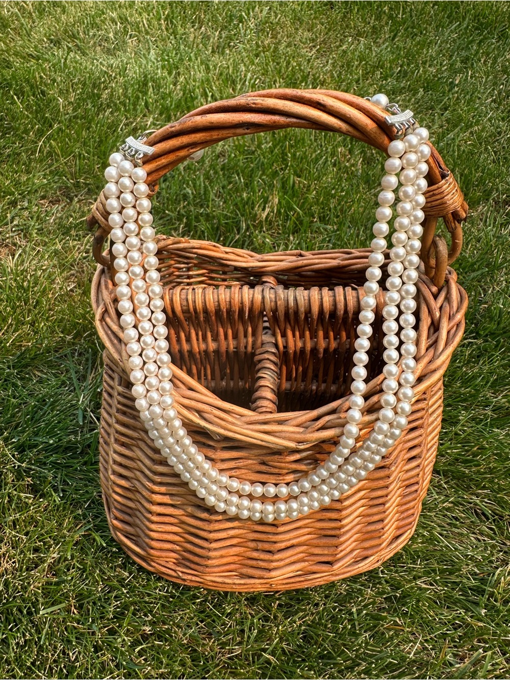 Vintage Pearl 3 Strand Choker Necklace Layered White Bridal Coquette Jewelery - Picture 6 of 10